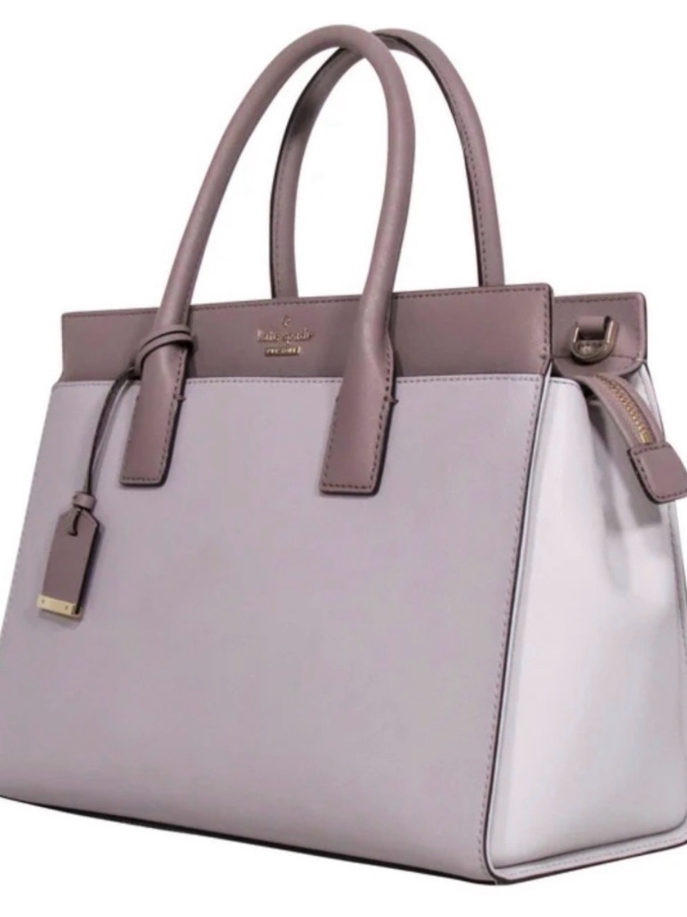 kate spade Cameron Street Candace Tote Taupe Leather with Gold Accent